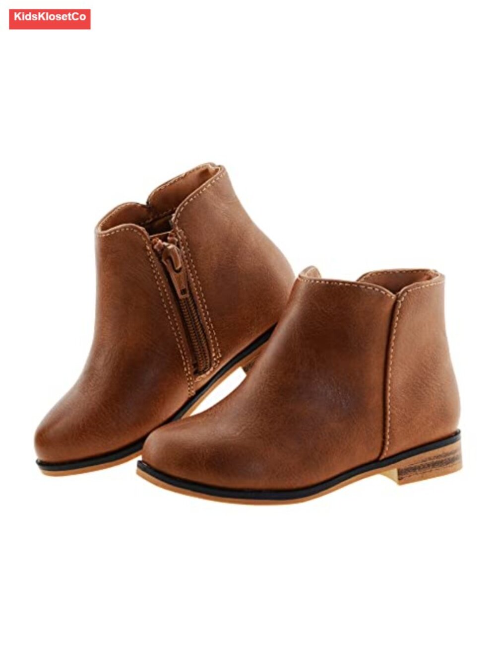 Girls Ankle Boots Suede Zipper Low-Top Flat Heel Casual Toddler Kids